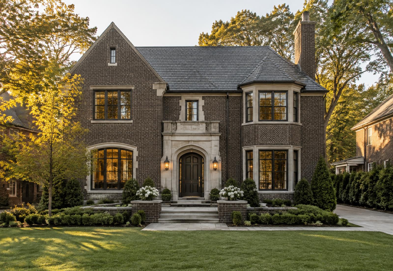 Restored brick home in a Metro Detroit neighborhood